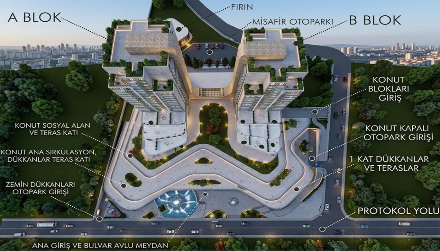 mahall prime rezidans projesi ankara protokol yolu 2